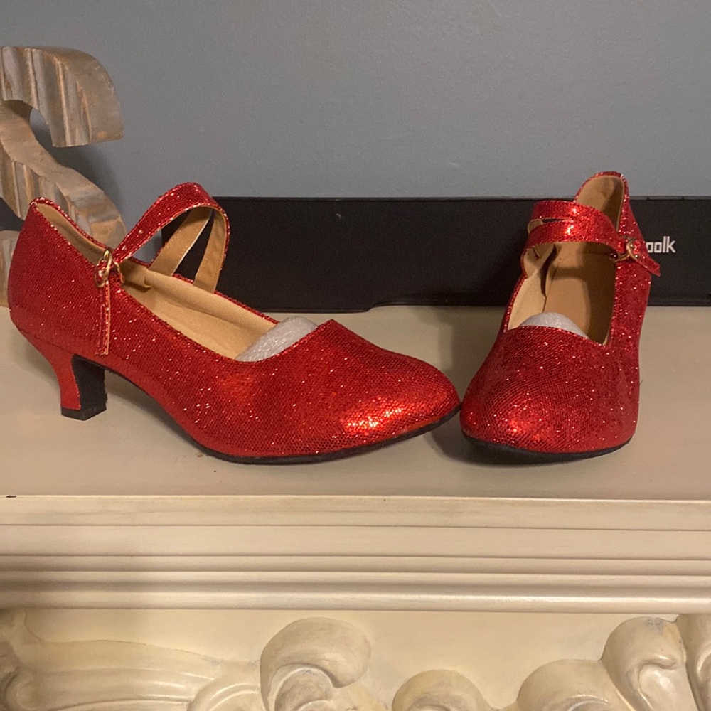 Red Glitter Heels Size 8.5/9